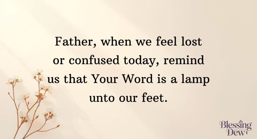 Family Morning Prayer for Direction