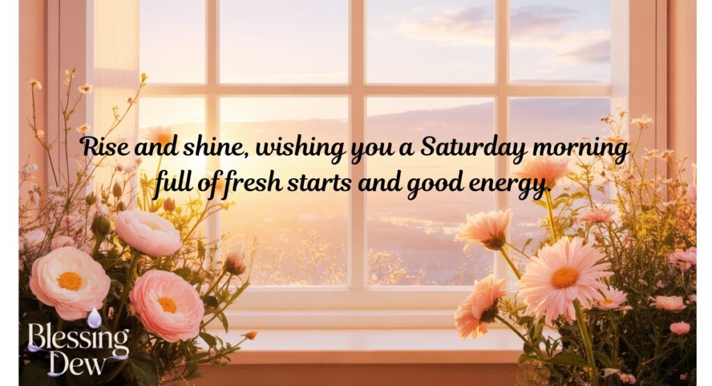 Good Morning, Saturday Blessings