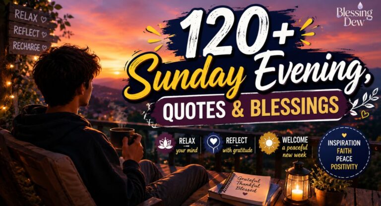 120+ Sunday Evening, Quotes & Blessings – Relax, Reflect & Welcome a Peaceful New Week
