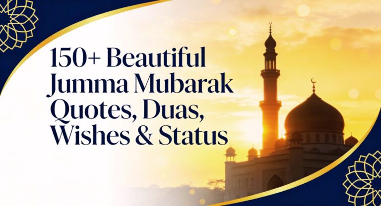 150+ Beautiful Jumma Mubarak Quotes, Duas, Wishes & Status