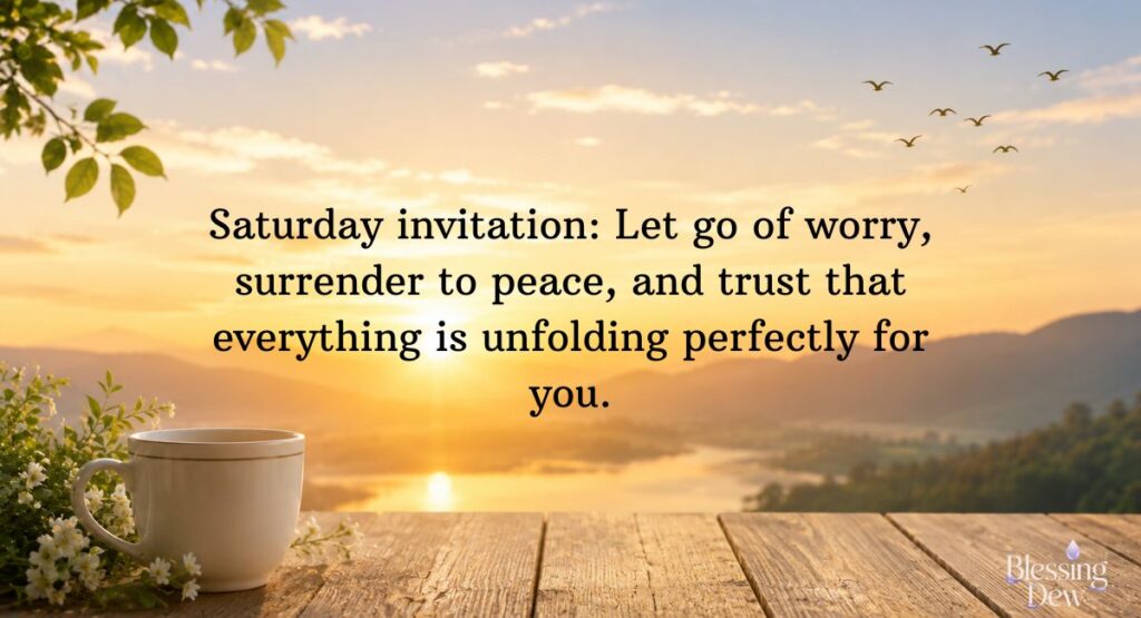 Peaceful Saturday Blessings