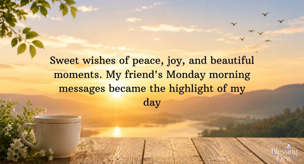 Sweet Good Morning Monday Wishes