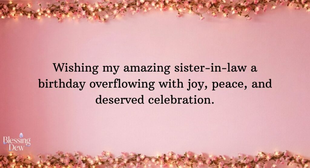 Birthday Messages to a Sister-in-law